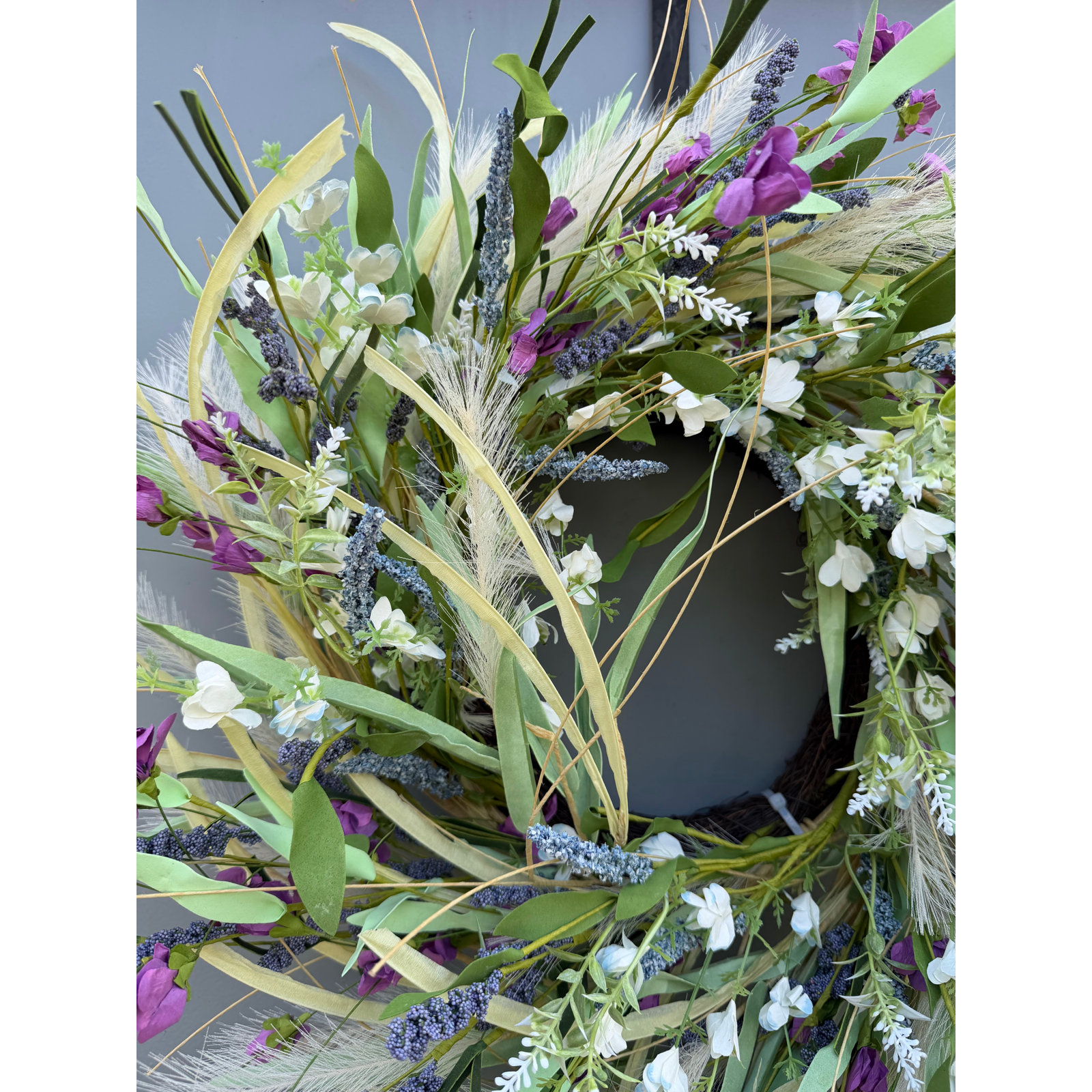 24" Handcrafted Lavender Wildflower Wreath