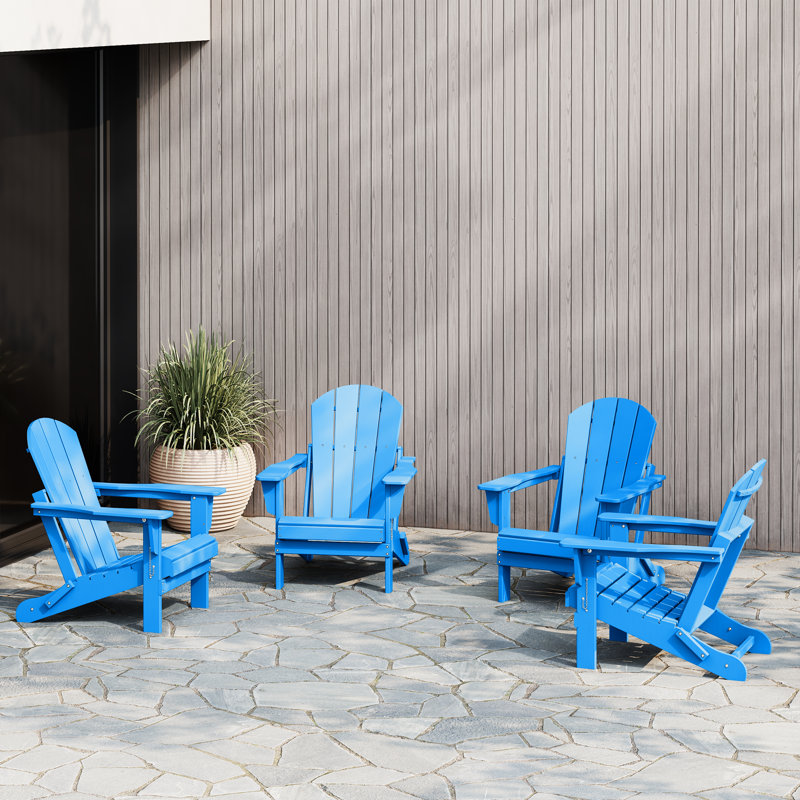 Chaise Adirondack pliante Laguna HDPE, Bleu pacifique
