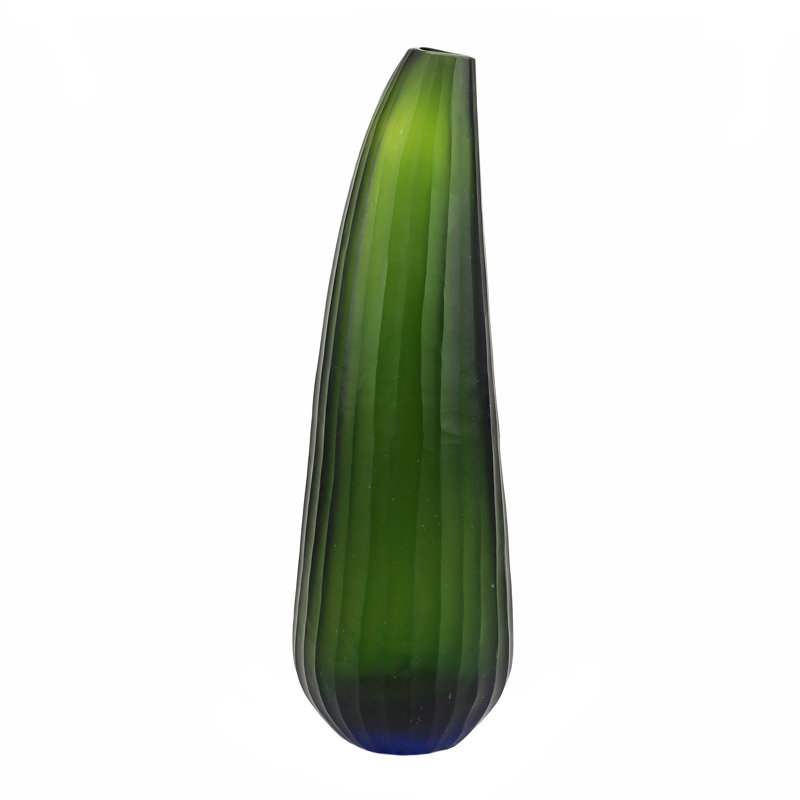 Twist Handmade Glass Table Vase, 17.5" H x 6" W x 6" D