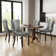 Velvet Wing Back Nailhead Upholstered Dining Chairs Set of 6