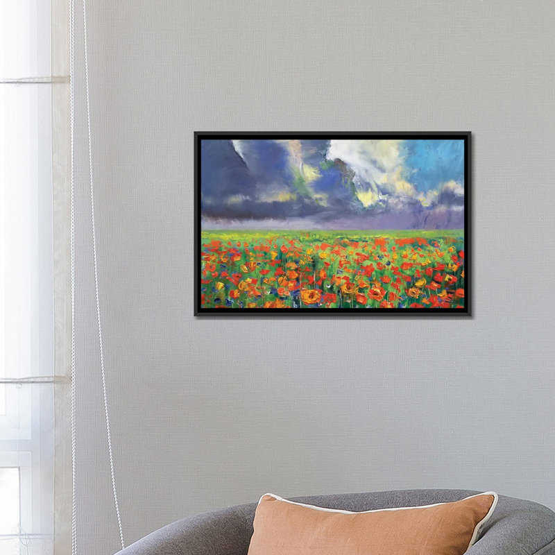 « longing », reproduction d’art sur toile, H 18 po x l 26 po x P 1,5 po, Toile avec cadre noir, Pas de tapis