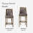 Maven Lane Vienna Swivel Stool with Faux Leather Upholstery-92561094-92561095
