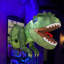 Décorations d'extérieur gonflables de 3 pi de long dinosaure d'Halloween qui se sont échappées de la fenêtre avec une ampoule gonflable à DEL T-Rex gonflable pour jardin