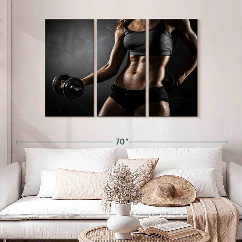 Sireci Weightlifting Lady, 32" H x 50" W