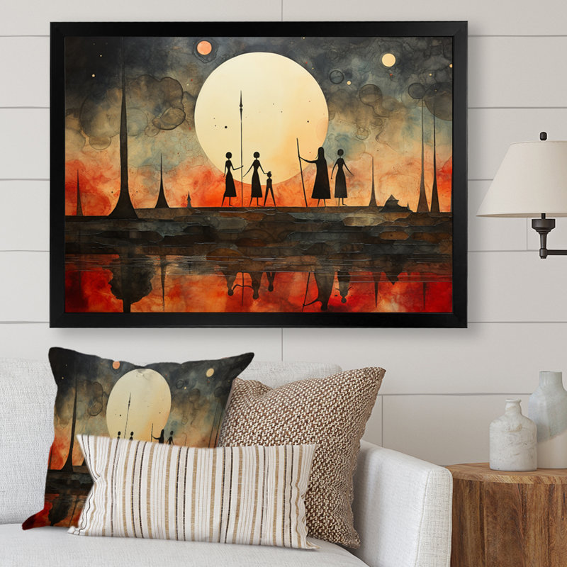 Coral Grey Mexico Art The Birthday, reproduction d'art sur toile, H 24 po x l 32 po x P 1 po, Cadre simple noir