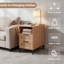 35cm W Manufactured Wood Bedside Table