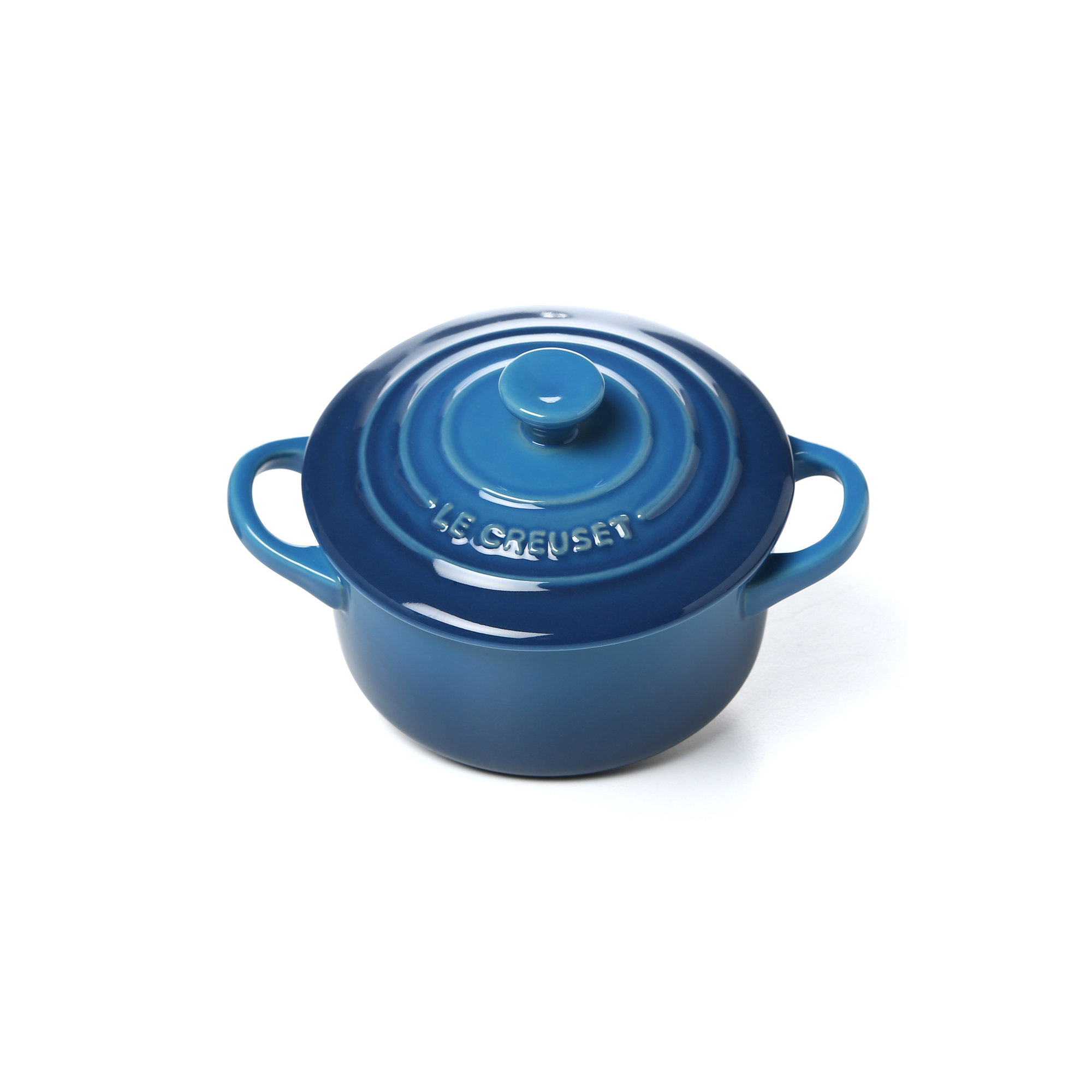 Le Creuset Stoneware 8 oz. Mini Round with Lids and Cookbook, Marseille