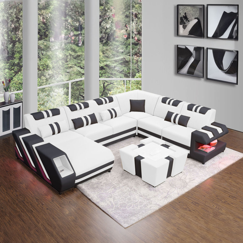 Canapé modulaire en cuir 6 pièces Westmorland