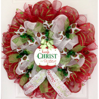 Christmas Wreath Keep Christ in Christmas Ornament