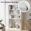 Bibliothèque robuste en MDF blanc à 5 tablettes pour le rangement moderne