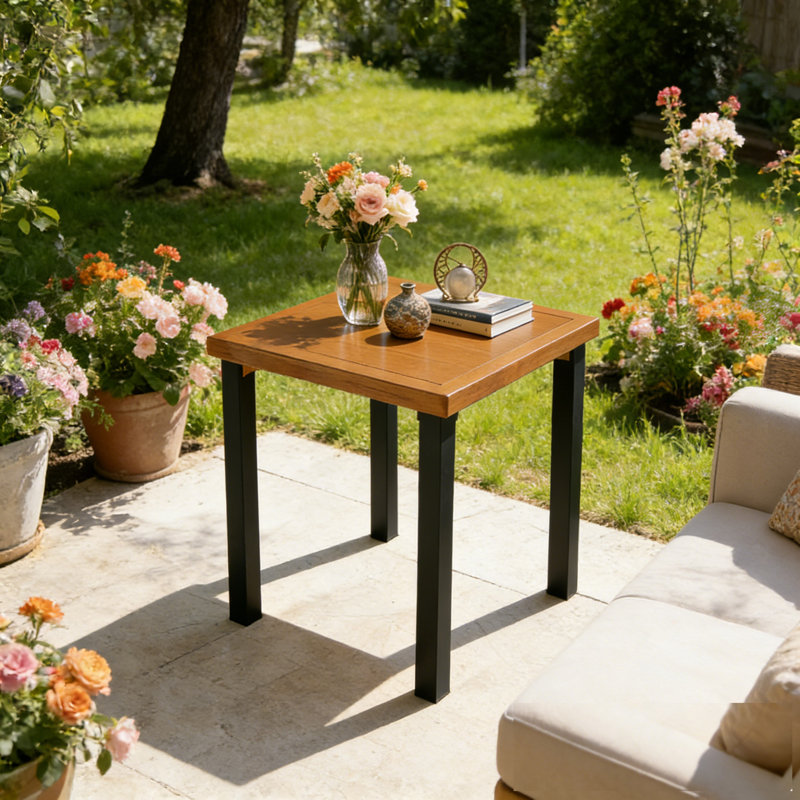 Table d'appoint carrée d'extérieur
