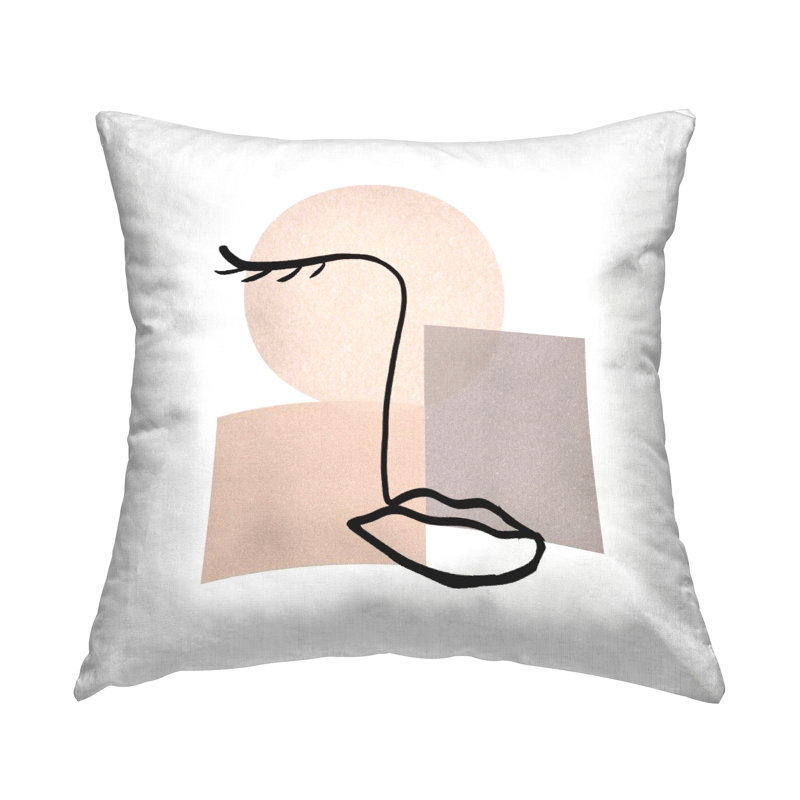 Coussin Minimal Face Portrait, imprimé par Chen Alyesh