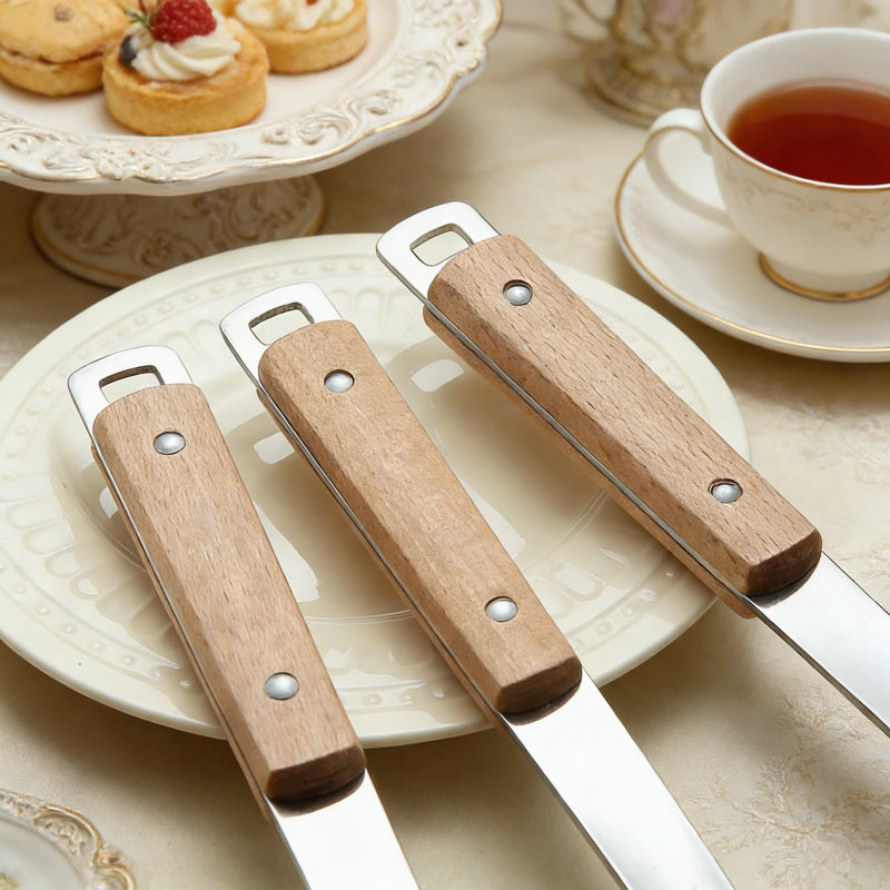 Ensemble d'ustensiles de cuisine 9 pièces en acier inoxydable avec poignées en bois, comprenant une louche, un Turner, une spatule, une cuillère et plus encore, des ustensiles de cuisine allant au lave-vaisselle