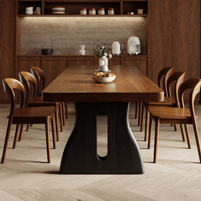 Solid wood rectangular pine dining table