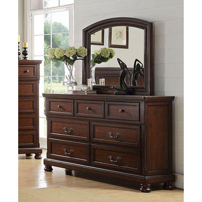 Commode double 7 tiroirs avec miroir Fabliha