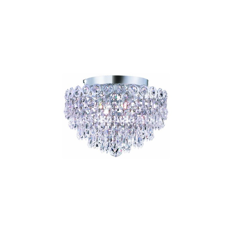 Lustre en cristal 3 lumières Zoila, Chrome