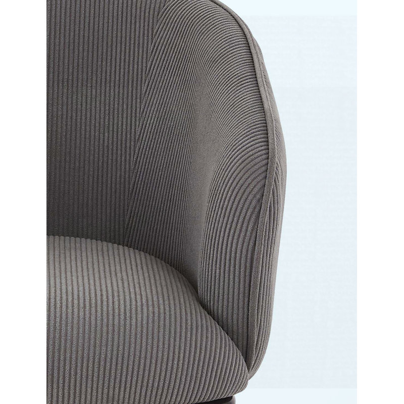 Fauteuil d'appoint moderne en velours côtelé, Gris