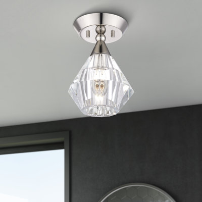 Pontus Crystal Semi Flush Mount