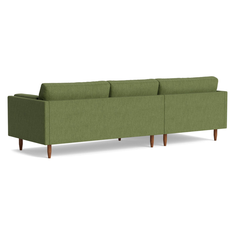 Skinny Fat Chaise Sectional, Performance Weave - Basil, Left Hand Facing