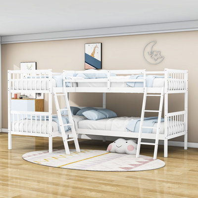 Darlean Kids Twin Over Twin Bunk Bed
