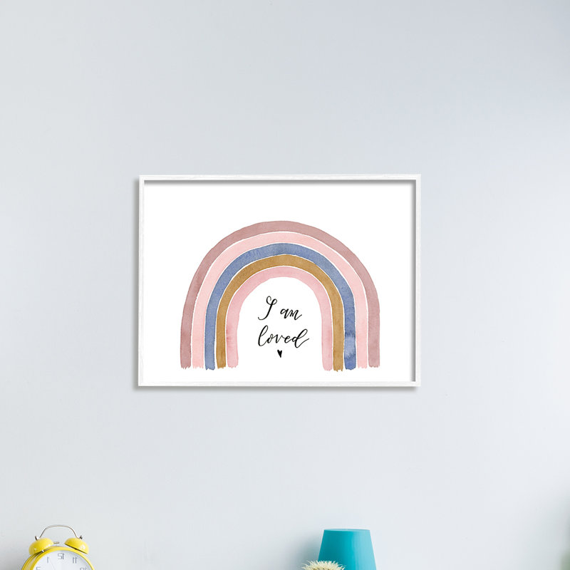 «I'm Am Love Expression Inspirational Children Rainbow» par Lucille Price - impression, H 11 po x l 14 po