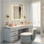 Miroir de salle de bain à DEL 40 po x 24 po à l'avant et à l'arrière, désembuage 5 minutes, miroir de meuble-lavabo mural 5 mm à réflexion intégrale HD, 3 couleurs à intensité variable, CRI90 +, fonction de mémoire (à brancher / câblé)