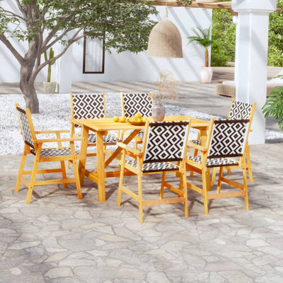 Natur Pur 7 Piece Garden Dining Set Solid Acacia