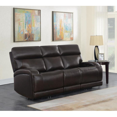 Boylon 86'' Leather Power Reclining Sofa