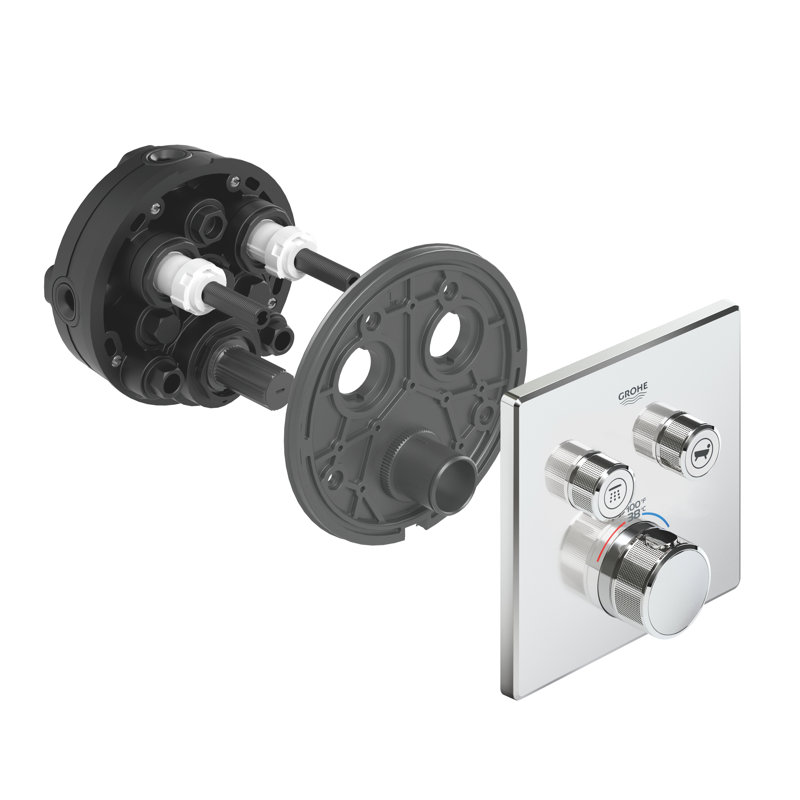 Grohtherm® SmartControl Dual Function Thermostatic Trim with Control Module, StarLight Chrome