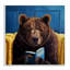 Ours brun lisant un livre sur un animal de la forêt-983641501-982548430