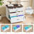 3 - Drawer White Farmhouse File Cabinet With Lock & Multi - File Fit-519405054