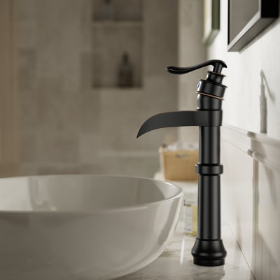 Robinet de salle de bains monotrou avec ensemble de drainage