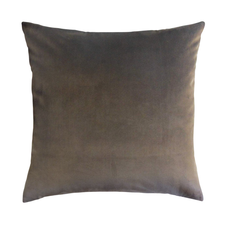 Nizar Velvet Reversible Throw Pillow, Coal