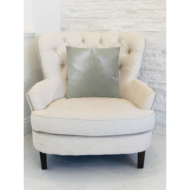 Glazed Cotton Blend Reversible Throw Pillow