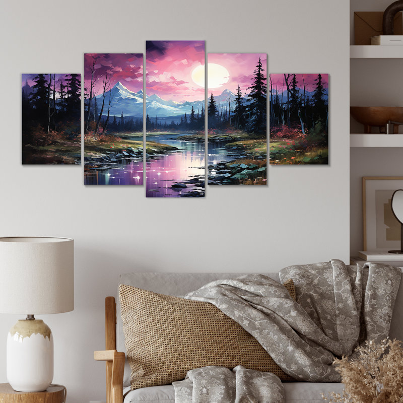  «Northern Light Arctic Glow I - Northern Lights Multipanel», art mural