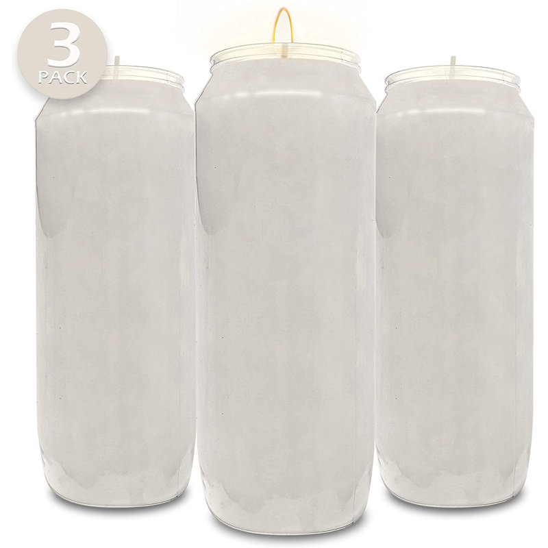 Bougie pilier Symple Stuff, Paquet de 3, H 7 po x l 2,6 po x P 2,6 po