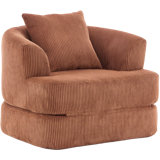 Oversized Upholstered Convertible Accent Barrel Chair