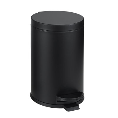 HDTY3333 4.5 Liter/1.2 Gallon Step On and Slow Close Round Trash Can with Plastic Inner Bucket