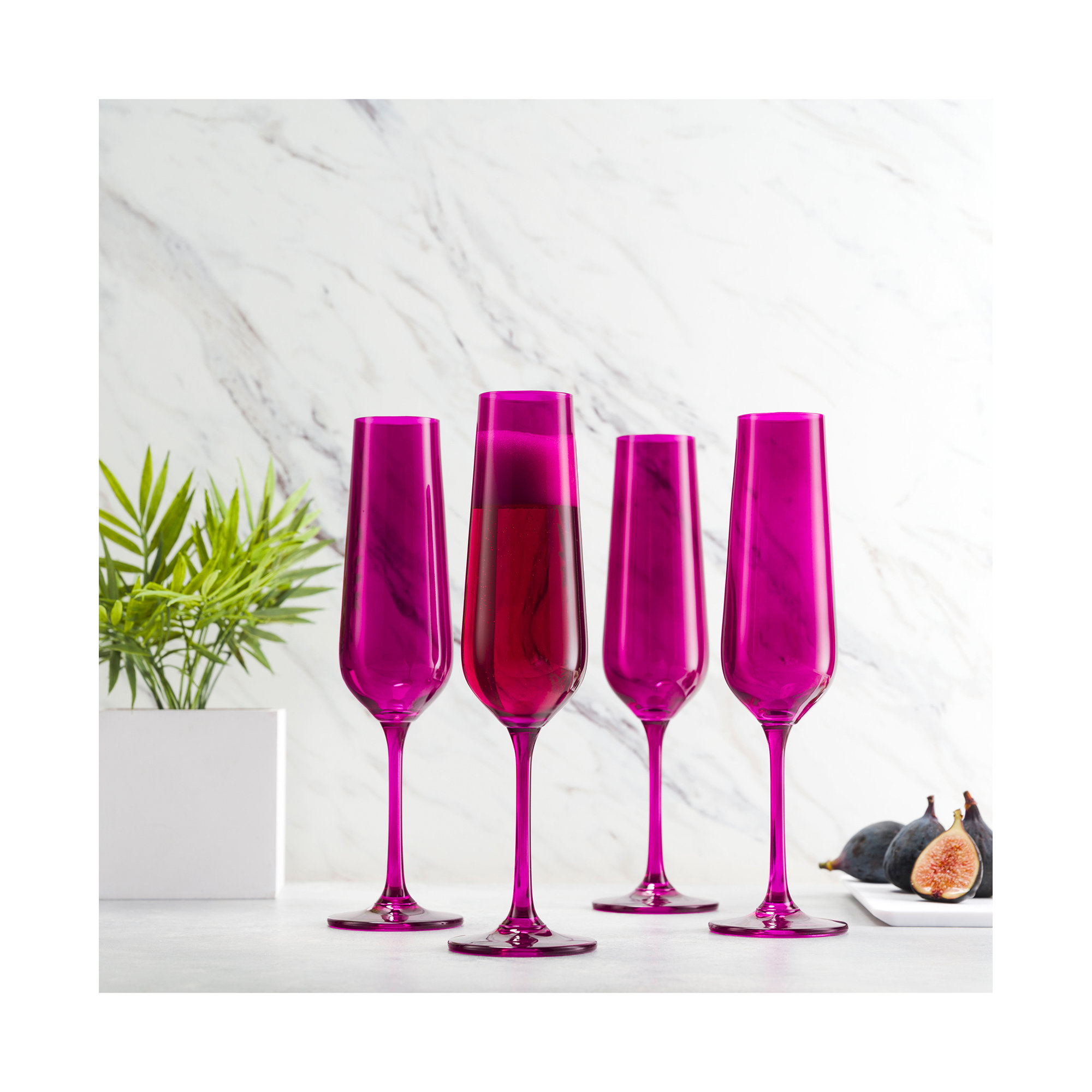 Sheer Flute 8oz, Magenta