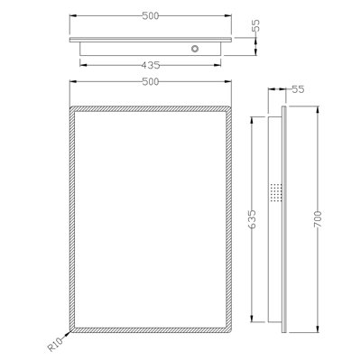 Flat Wall Vanity Mirror