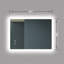 Miroir de salle de bain pour salle de bain avec lumière intense, intensité variable, contrôle de l'interrupteur mural, antibuée, IRC 90 réglable 3000K-4500K-6000K, IP54 imperméable à l'eau, vertical et horizontal-1183090826