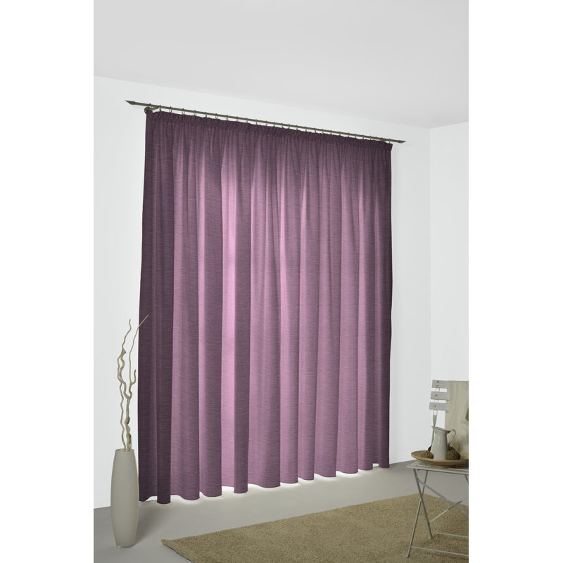 Polyacrylic Opaque Pinch Pleat Curtain Panel, Berry, 132cm Width x 325cm Drop