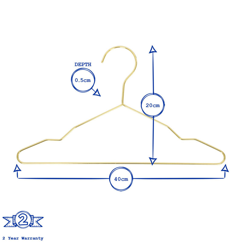 Harbour Housewares - Metal Clothes Hangers