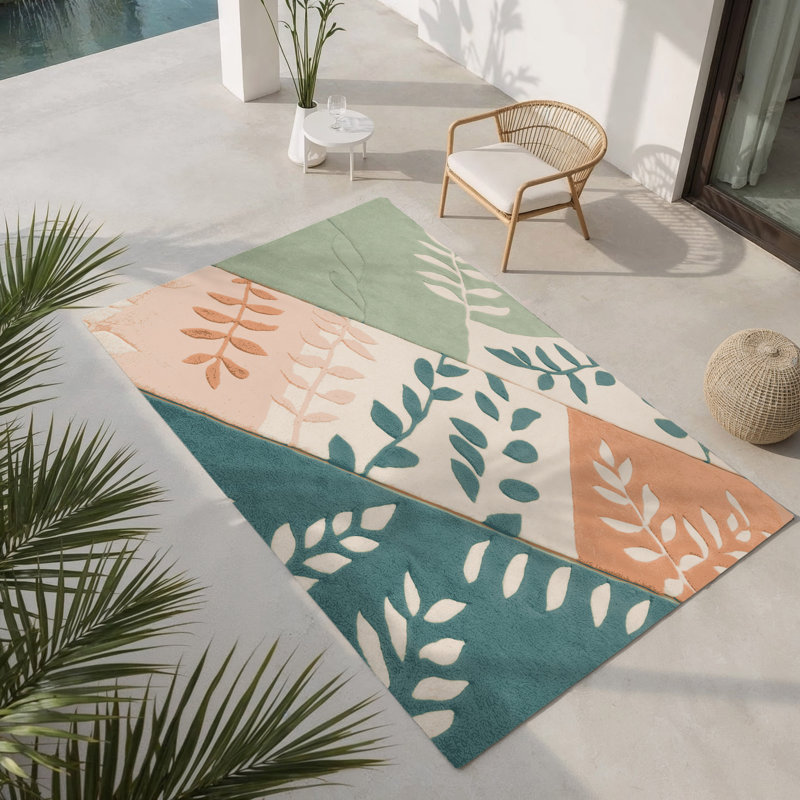 Tapis d'intérieur et d'extérieur Flora's Dance, Rectangulaire 3 pi x 5 pi