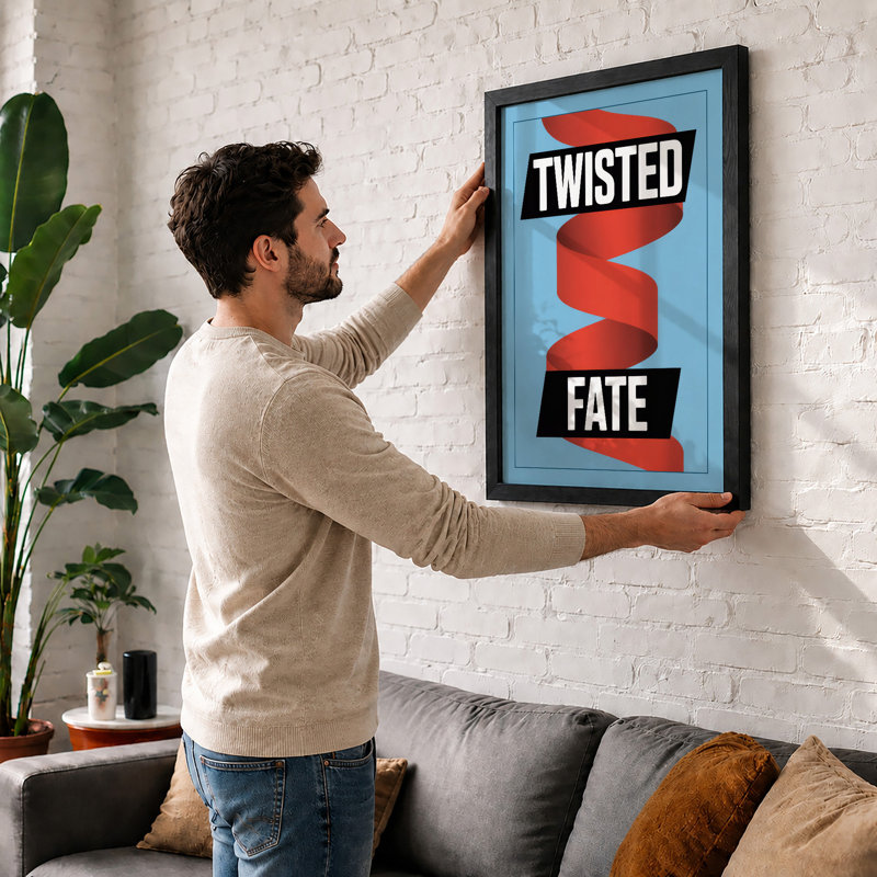 Twisted Fate Modern - Print, A1 - 84.1 x 59.4 cm, Black