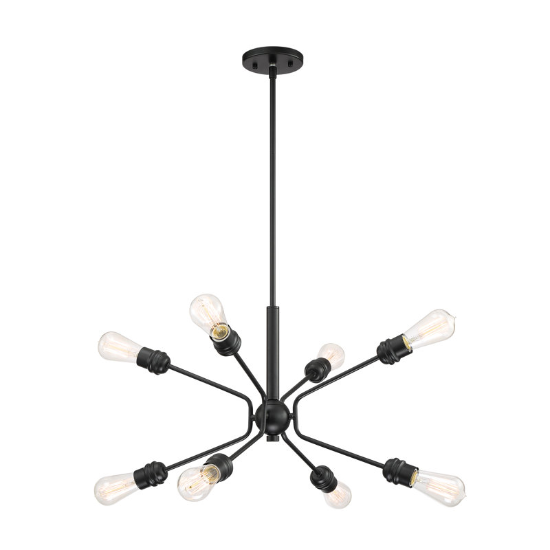 Lustre sphérique spoutnik à 8 lumières Nester, Noir