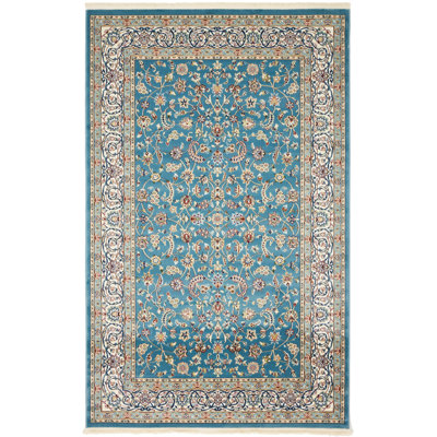 Tapis oriental Jackson / ivoire / bleu Jackson