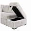 Canapé-lit avec repose-pieds avec rangement, canapé modulaire avec lit escamotable, canapé en forme de L pour appartement, salon