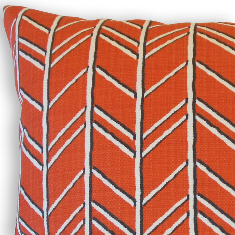 Coussin Queta, Hauteur (18 po) x largeur (18 po), Orange