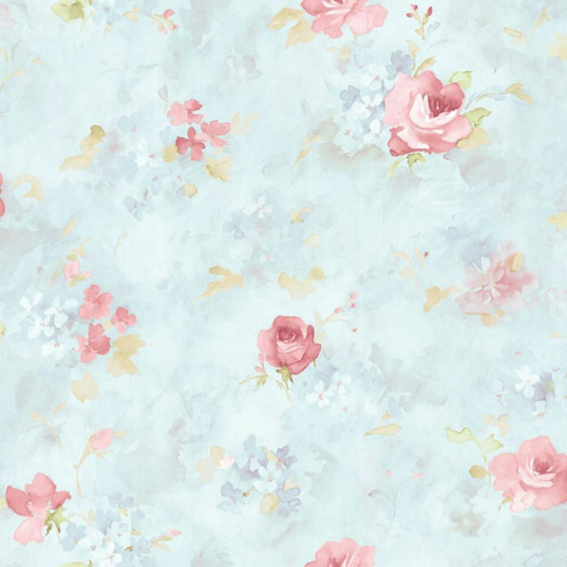 Rouleau de papier peint à paillettes L 33 pi x l 21 po Concord, Bleu / Vert / Rose